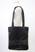 Maison de FLEUR / サテンパールブレードトートバッグ  黒Ｘ白 T-26-04-04-034-LO-BG-SA-ZT