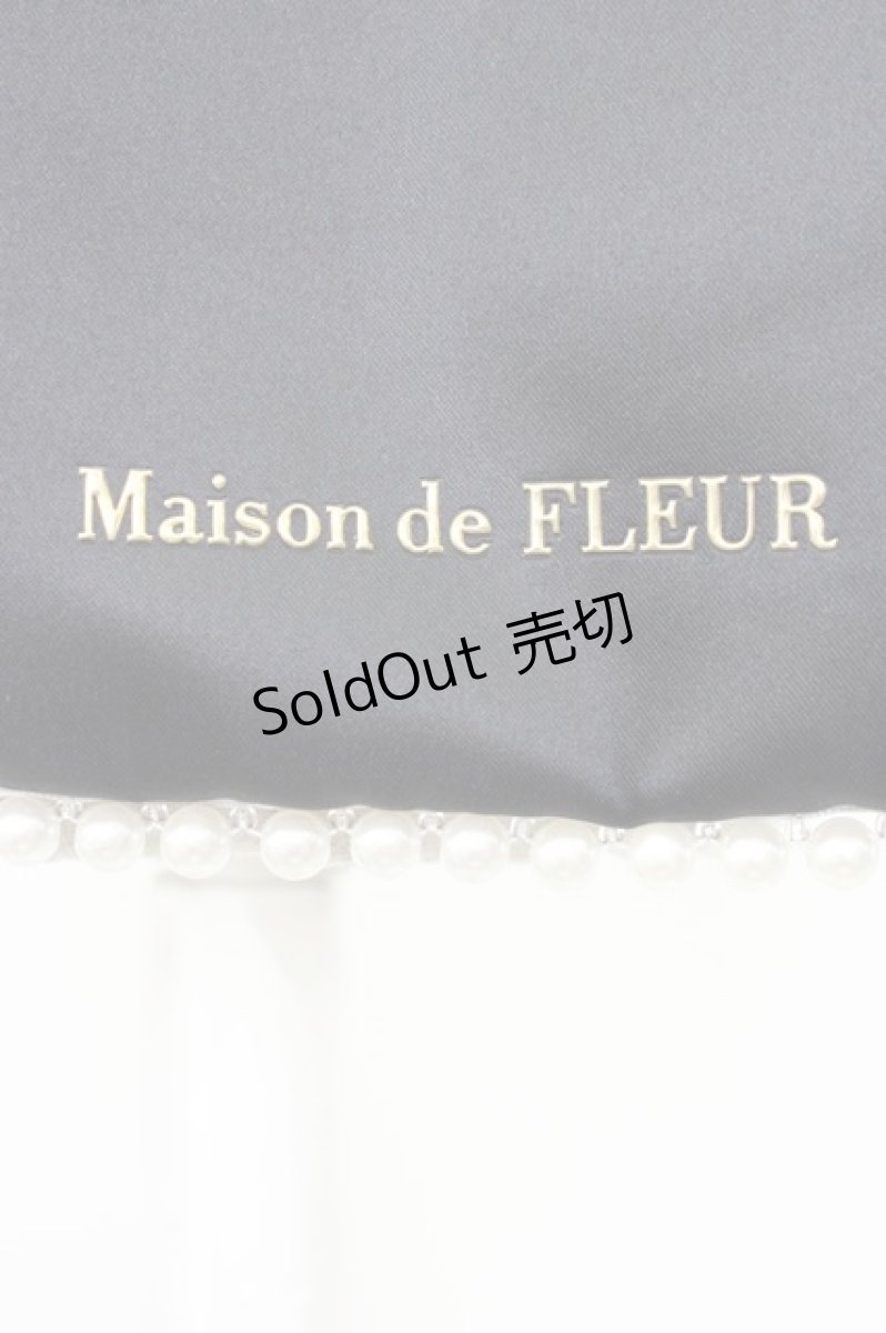 画像3: Maison de FLEUR / サテンパールブレードトートバッグ  黒Ｘ白 T-26-04-04-034-LO-BG-SA-ZT693 (3)