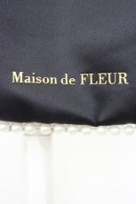 画像3: Maison de FLEUR / サテンパールブレードトートバッグ  黒Ｘ白 T-26-04-04-034-LO-BG-SA-ZTK051 (3)