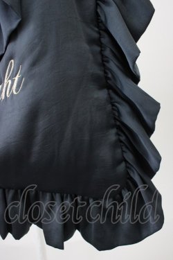 画像3: himitsu by syrup.(RoseMarie seoir) / サテンフリルトートバッグ  黒 T-26-04-04-036-LO-BG-SA-ZT