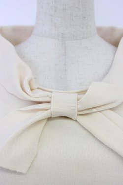 画像4: Fi.n.t / ボウタイ5分袖ニットプルオーバー  アイボリー T-26-04-04-004-CA-TO-SA-ZT