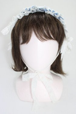 画像2: Hoshibako Works / リリアンヌ姉妹　パステルカラーヘッドドレス  サックスＸ白 T-26-04-04-044-LO-AC-SA-ZT