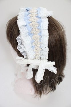 画像4: Hoshibako Works / リリアンヌ姉妹　パステルカラーヘッドドレス  サックスＸ白 T-26-04-04-044-LO-AC-SA-ZT