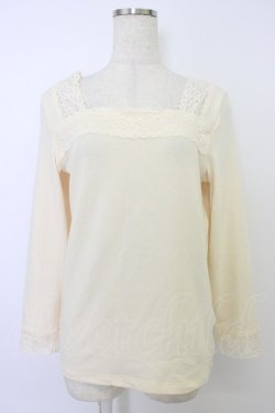 画像1: Kurumi Collaboration / マダムノクターン裏起毛インナートップス LL 生成り T-26-04-04-005-GO-TO-SA-ZT