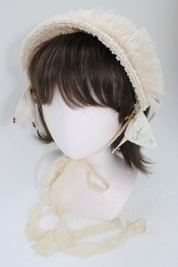 画像1: Hoshibako Works / カントリーラビットボンネット  生成り T-26-04-04-045-LO-AC-SA-ZT