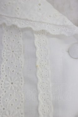 画像4: Fi.n.t / コットンレース使いストライプブラウス  グレーＸ白 T-26-04-04-006-CA-BL-SA-ZT