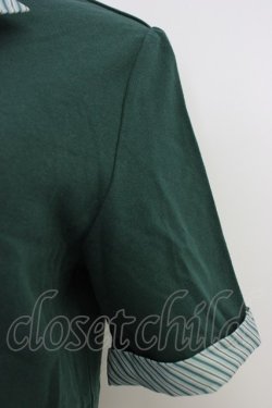 画像3: F i.n.t / キャンディストライプタイポロシャツ  グリーン T-26-04-04-007-CA-TO-SA-ZT