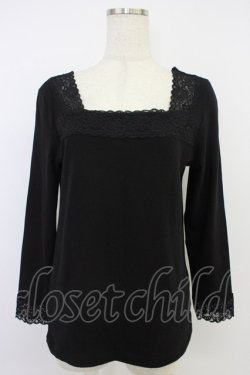 画像1: Kurumi Collaboration / マダムノクターン裏起毛インナートップス LL 黒 T-26-04-04-008-GO-TO-SA-ZT