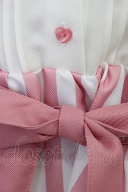 画像4: CHIP CLIP / AIスソクマストライプワンピース 2L ピンク T-26-04-04-010-PU-OP-SA-ZT