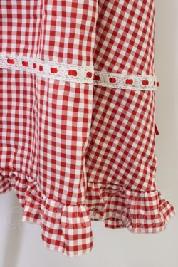 画像4: Cherirulu Chocola / ギンガムチェックジャンパースカート L 赤ｘ白チェック T-26-04-04-011-GO-OP-SA-ZT