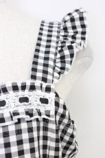 画像4: Cherirulu Chocola / ギンガムチェックジャンパースカート L 黒Ｘ白チェック T-26-04-04-012-GO-OP-SA-ZT (4)