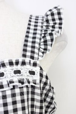 画像4: Cherirulu Chocola / ギンガムチェックジャンパースカート L 黒Ｘ白チェック T-26-04-04-012-GO-OP-SA-ZT