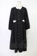 画像1: axes femme / 襟デザイン連釦バイカラーワンピース  黒Ｘ白 T-26-04-04-013-AX-OP-SA-ZT (1)