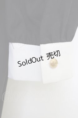 画像3: axes femme / 襟デザイン連釦バイカラーワンピース  黒Ｘ白 T-26-04-04-013-AX-OP-SA-ZT