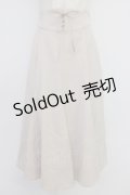 an another angelus / フロントレースアップナローフレアースカート  生成り T-26-04-04-014-CA-SK-SA-ZT