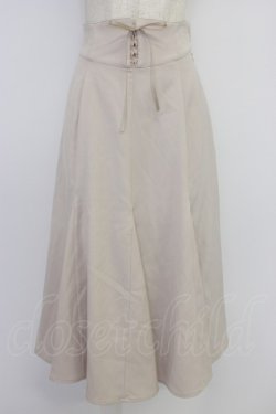 画像1: an another angelus / フロントレースアップナローフレアースカート  生成り T-26-04-04-014-CA-SK-SA-ZT