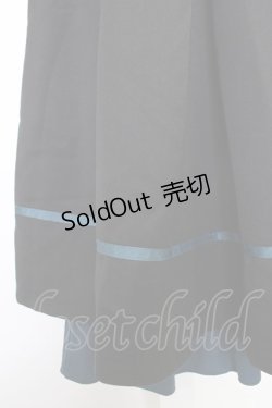 画像4: axes femme / チェーン付き配色使いスカート  黒Ｘ青 T-26-04-04-017-AX-SK-SA-ZT