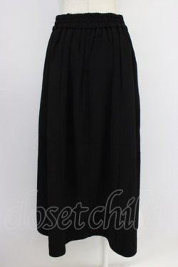 画像2: axes femme / 連ボタンフレアスカート  黒 T-26-04-04-018-AX-SK-SA-ZT