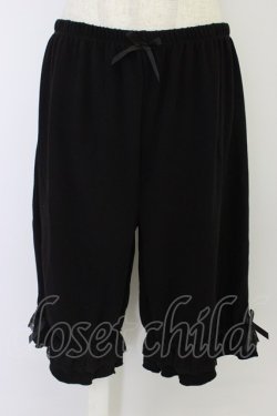 画像1: Kurumi Collaboration / マダムノクターン裏起毛インナーボトム LL 黒 T-26-04-04-020-GO-PA-SA-ZT