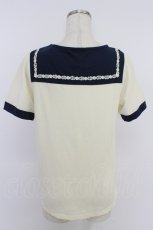画像2: axes femme / セーラーカラー風デザイントップス M キナリ T-26-04-10-003-AX-TO-SA-ZT (2)