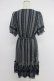 画像2: axes femme / レースストライプ柄ワンピース M ネイビー T-26-04-10-022-AX-TO-SA-ZT (2)
