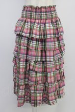 画像1: Jane Marple Dans Le Salon / チェック段々スカート  ピンクチェック T-26-04-10-028-JM-SK-SA-ZT (1)