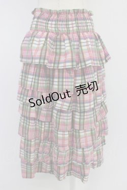 画像2: Jane Marple Dans Le Salon / チェック段々スカート  ピンクチェック T-26-04-10-028-JM-SK-SA-ZT