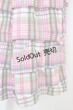 画像3: Jane Marple Dans Le Salon / チェック段々スカート  ピンクチェック T-26-04-10-028-JM-SK-SA-ZT