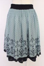 画像2: axes femme / アリス柄スカート  サックスＸネイビー T-26-04-10-029-AX-SK-SA-ZT665 (2)