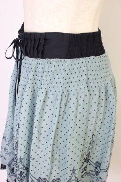 画像3: axes femme / アリス柄スカート  サックスＸネイビー T-26-04-10-029-AX-SK-SA-ZT