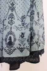 画像4: axes femme / アリス柄スカート  サックスＸネイビー T-26-04-10-029-AX-SK-SA-ZT665 (4)