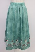 axes femme / クリームソーダ柄スカート  ミント T-26-04-10-030-AX-SK-SA-ZT