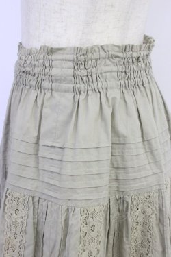 画像4: Jane Marple / レースピンタックスカート  カーキ T-26-04-10-031-JM-SK-SA-ZT