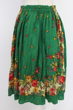 画像2: Jane Marple / フラワーラインスカート  グリーン T-26-04-10-033-JM-SK-SA-ZT