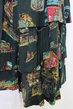 画像4: Jane Marple Dans Le Salon / 総柄スカート  黒 T-26-04-10-034-JM-SK-SA-ZT