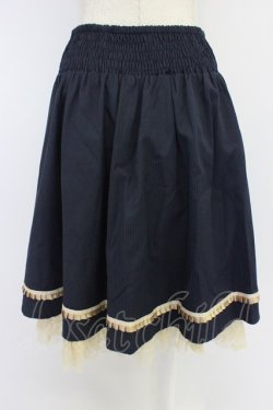 画像2: axes femme / 鍵チャーム付き裾チュールスカート M ネイビー T-26-04-10-036-AX-SK-SA-ZT