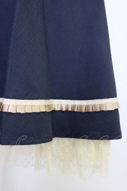 画像3: axes femme / 鍵チャーム付き裾チュールスカート M ネイビー T-26-04-10-036-AX-SK-SA-ZT