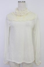 画像1: axes femme / 薔薇コサージュ付きタートル M キナリ T-26-04-10-005-AX-TO-SA-ZT (1)