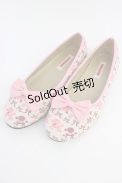 画像1: SWIMMER / プードル柄シューズ M グレーＸピンク T-26-04-10-039-EL-SH-SA-ZT