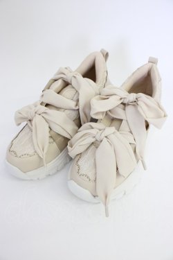 画像1: axes femme / レース使いダッドスニーカー M ベージュ T-26-04-10-040-AX-SH-SA-ZT