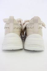 画像2: axes femme / レース使いダッドスニーカー M ベージュ T-26-04-10-040-AX-SH-SA-ZTK052 (2)