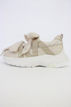 画像3: axes femme / レース使いダッドスニーカー M ベージュ T-26-04-10-040-AX-SH-SA-ZT