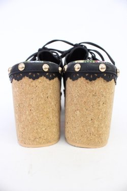 画像2: axes femme / スカラップサボサンダル L ブラック T-26-04-10-043-AX-SH-SA-ZT