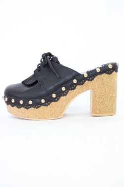 画像3: axes femme / スカラップサボサンダル L ブラック T-26-04-10-043-AX-SH-SA-ZT