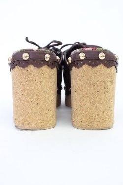 画像2: axes femme / スカラップサボサンダル L ブラウン T-26-04-10-044-AX-SH-SA-ZT