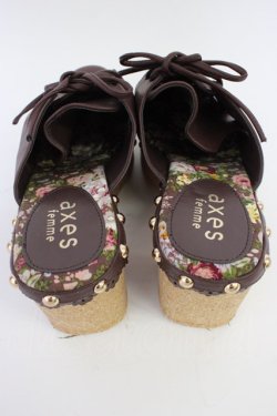 画像4: axes femme / スカラップサボサンダル L ブラウン T-26-04-10-044-AX-SH-SA-ZT