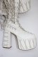 画像5: CLUB EXX / 編み上げブーツ 約24CM(外側採寸) 白 T-26-04-10-045-PU-SH-SA-ZT (5)