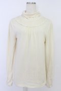 axes femme / ハイネックパールヨークカットソー M キナリ T-26-04-10-006-AX-TO-SA-ZT