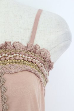 画像3: axes femme / パール&ブレードキャミソール M ピンク T-26-04-10-007-AX-TO-SA-ZT