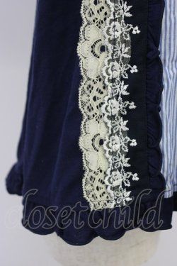 画像5: axes femme / ストライプレースUPプルオーバー M ネイビー T-26-04-10-011-AX-TO-SA-ZT